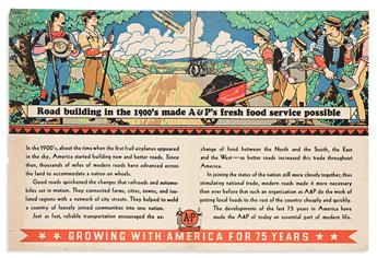 (FOOD & DRINK.) Louis Fancher, artist. Posters for the A&P Supermarket chain from the "Growing with America for 75 Years" series.